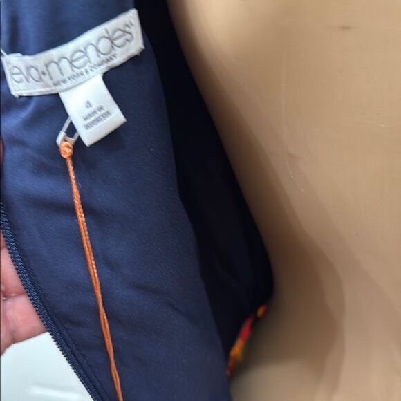 Eva Mendes New York & Company Blue Yellow Red Sleeveless Midi Sz 4 Sundress New - Picture 13 of 17